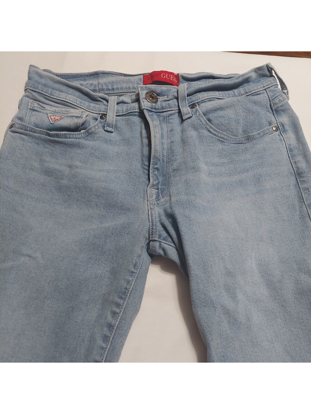 Guess Lincoln Slim Straight Light Blue Denim Jeans Size 31x30